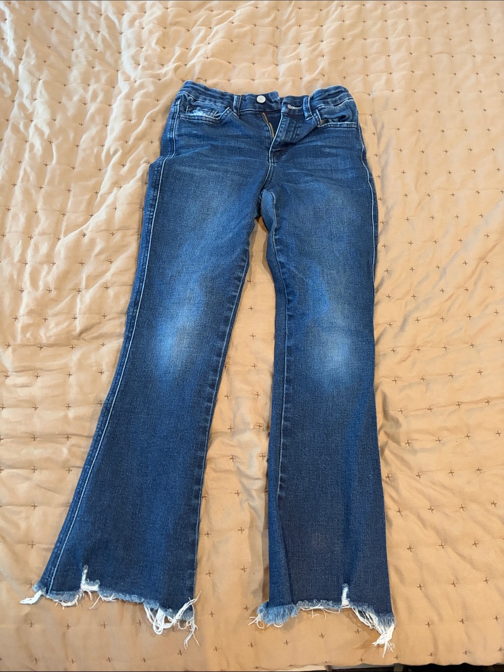 Flying Monkey Blue Distressed Flare Jeans